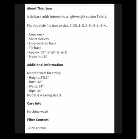 Sundry Play Nice Tie Back Tee in Black - Picture 7 of 7